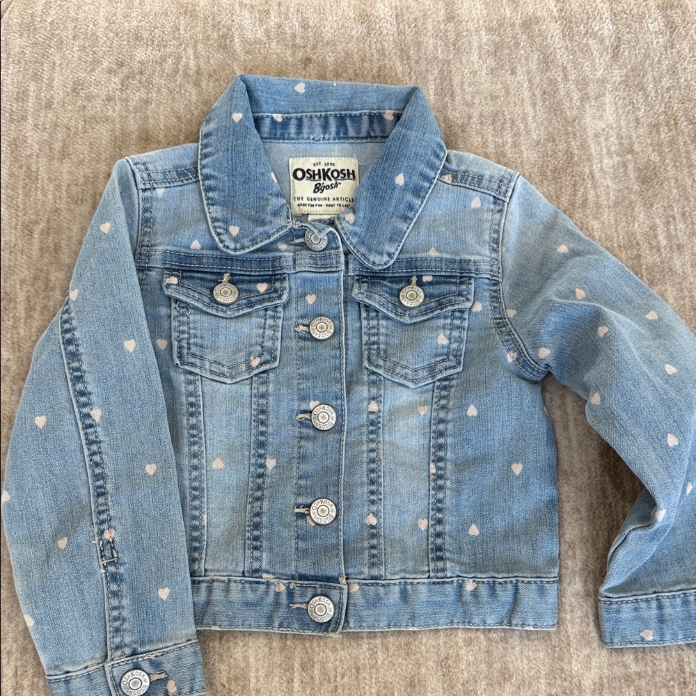 OshKosh B'gosh Light Blue Heart-Patterned Jean Jacket